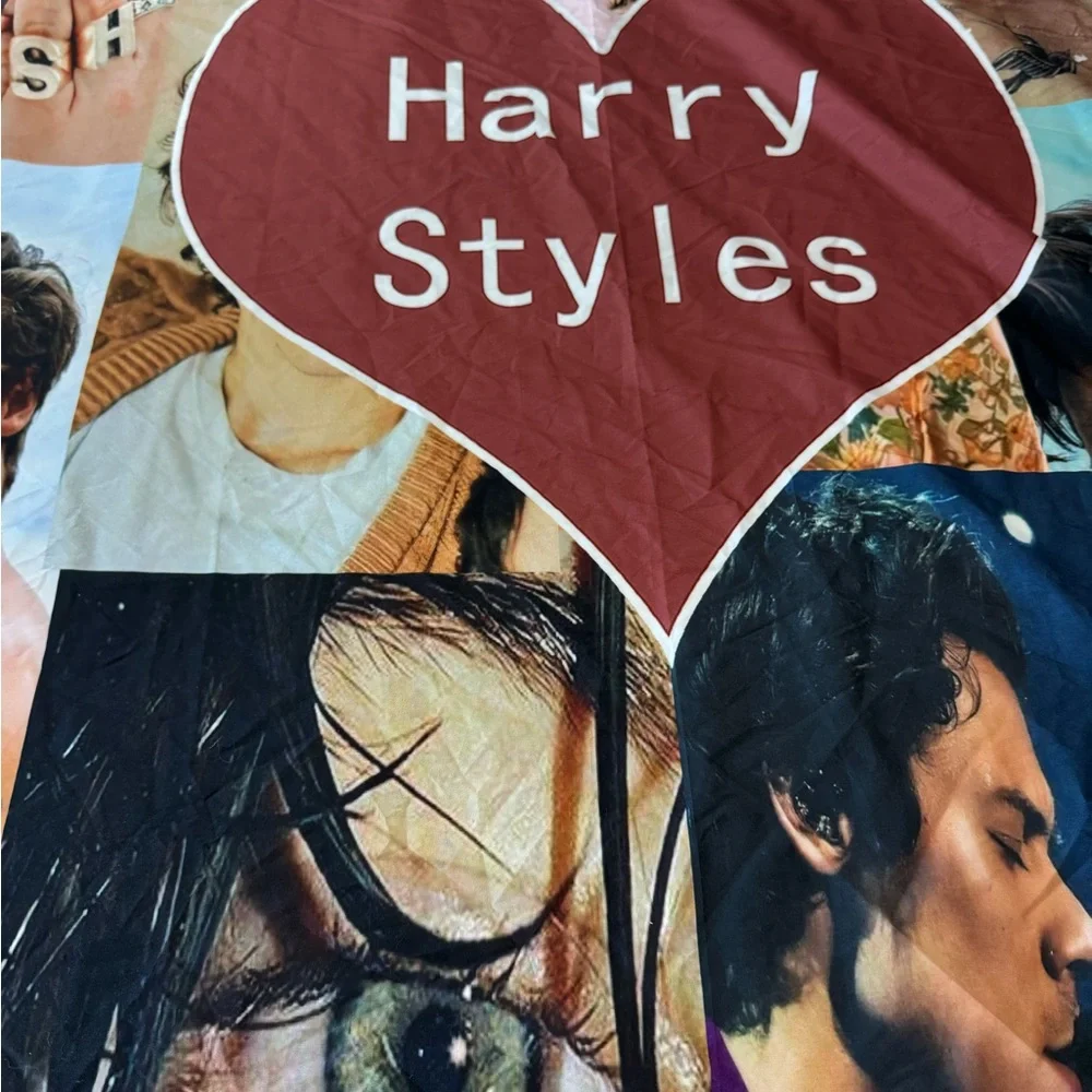 Harry Styles Heart Collage Tapestry 52x60